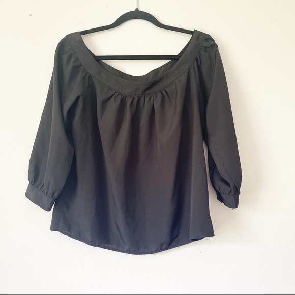 Anthropologie Maeve Black Off The Shoulder Top - Picture 3 of 10